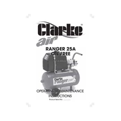 Clarke 2220066 Ranger 25A Air Compressor manual cover