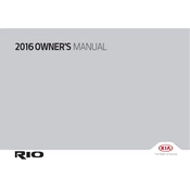 Kia Rio 2016 Hatchback manual cover