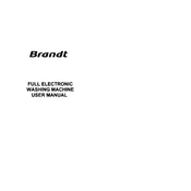 Brandt WFE0862K Washing Machine manual cover