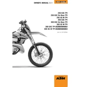 KTM EXC 250 TPI 2021 Motorcycle manual cover