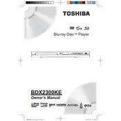 Toshiba BDX2300KE Disc Player manual cover