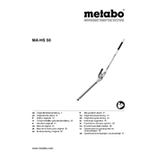 Metabo MA-HS 50 Garden Tool manual cover