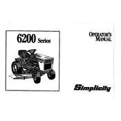 Simplicity 6200 Series 1690683 Tractor manual cover