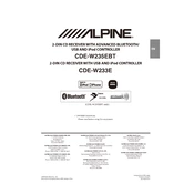 Alpine CDE-W235EBT manual cover