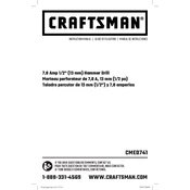 Craftsman CMED741 Drill manual cover