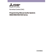 Mitsubishi C80 Lathe System Programming  manual cover