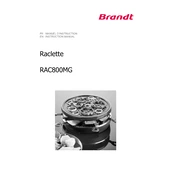 Brandt RAC800NR Raclette manual cover