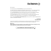 De Dietrich DRF1312J Refrigerator manual cover