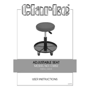 Clarke 7630199 CMS2 Adjustable Seat manual cover