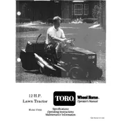 Toro Wheel Horse 12 HP 57450 Tractor manual cover