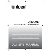 Uniden UH950S Transceiver manual cover