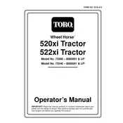 Toro Wheel Horse 520xi 73540 Tractor manual cover