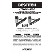 Bostitch N79WW Nailer manual cover