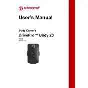 Transcend DrivePro Body 20 Body Camera manual cover