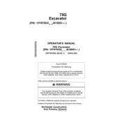 John Deere 75G Excavator manual cover