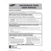 Samsung SMH1713B Microwave manual cover