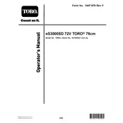 Toro eS3000SD 76-cm 75500 Mower manual cover