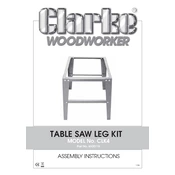 Clarke 6500715 CLK4 Table Saw Leg Kit manual cover