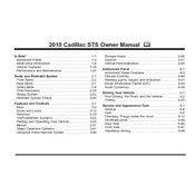 Cadillac STS 2010 manual cover