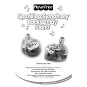 Fisher Price Mattel Sparkling Symphony Rock and Play Piano 73547 Toy manual cover