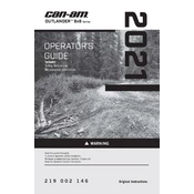 Can-Am Outlander 6x6 Max DPS 650 2021 Vehicle manual cover