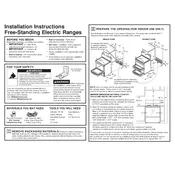 GE PB965 PB965BPTS Range manual cover