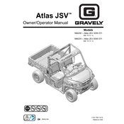 Gravely Atlas JSV 996200 2016 Utility Vehicle manual cover