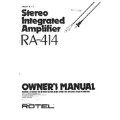 Rotel RA-414 Amplifier manual cover