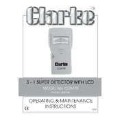 Clarke 4500140 CDM70 3-1 Super Detector LCD manual cover