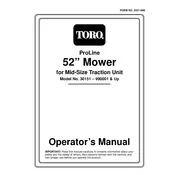 Toro 52-inch 30151 Mower manual cover