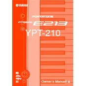 Yamaha PSR-E213 Keyboard manual cover