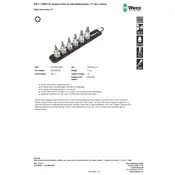 Wera Belt C 3 TORX HF Zyklop Bit Socket Set Socket manual cover