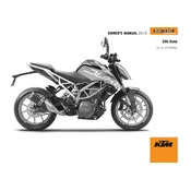 KTM Duke 390 2019 Motorcycle manual cover