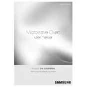 Samsung ME21F707MJT Microwave manual cover