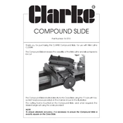 Clarke 7610751 Compound Slide manual cover