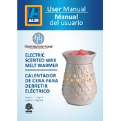 Huntington Home Electric Scented Wax Melt Warmer Scalloped manual cover