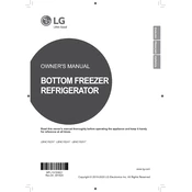 LG LBNC15231V Refrigerator manual cover