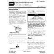 Toro Powerlite CCR 38172 Snow Thrower manual cover