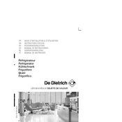 De Dietrich DRH620JE Refrigerator manual cover