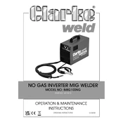 Clarke 6015610 IMIG100NG No Gas Inverter Mig Welder manual cover