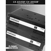 Peavey CA-A540B Amplifier manual cover