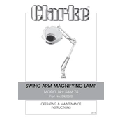 Clarke 5469520 SAM75 Swing Arm Magnifying Lamp manual cover