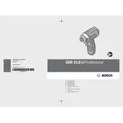 Bosch GDR 10.8-LI Driver manual cover