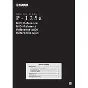 Yamaha P-125a Piano manual cover