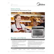 Midea 2117G1A Microwave manual cover