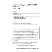 Casio Mobile Setup Manager for CASSIOPEIA Software manual cover