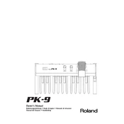 Roland PK-9 manual cover