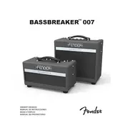 Fender Bassbreaker 007 Combo 2260000000 120V 60Hz US Amplifier manual cover