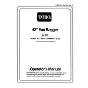 Toro Easy Twin 42-inch 79401 Bagger manual cover