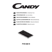 Candy PVD 830 N manual cover